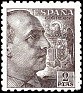 Spain 1940 Franco 2 PTS Brown Edifil 932. España 932. Uploaded by susofe